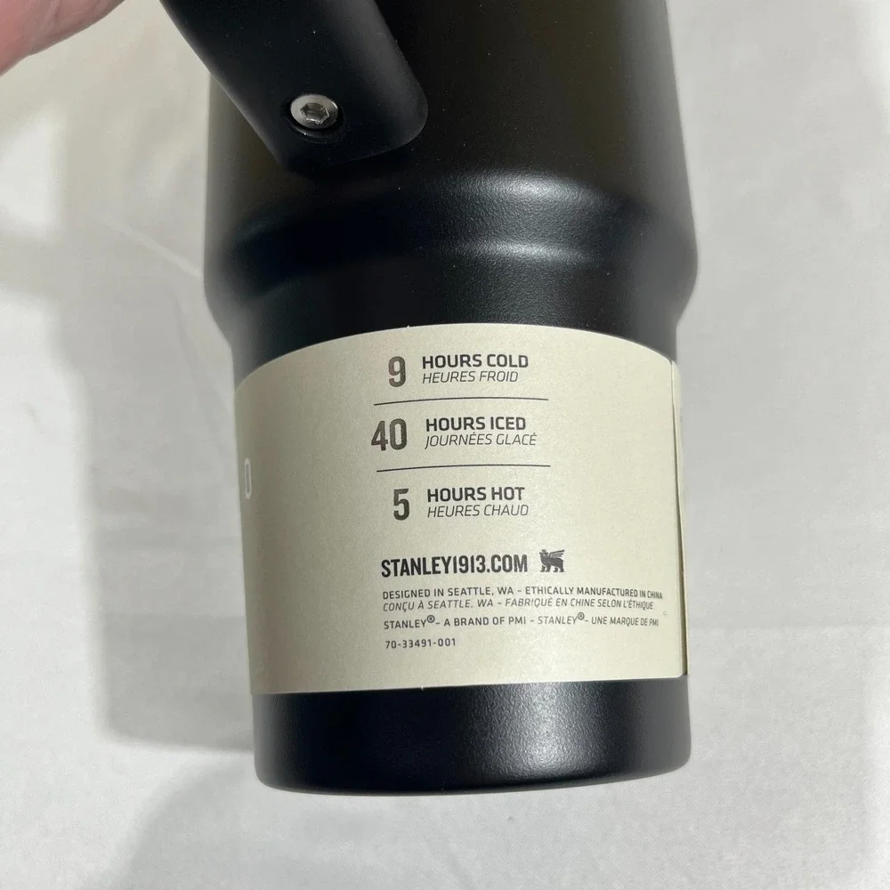 Stanley Quencher H2.0 FlowState 30 oz Tumbler Black New Badger Logo - Picture 7 of 15
